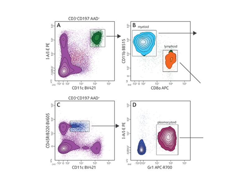 Data sets showing results for mouse speen cell experiments.