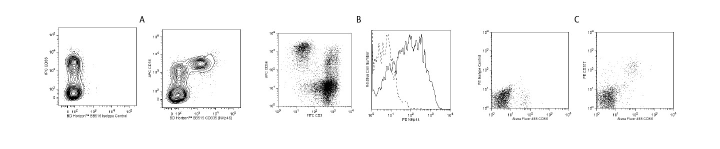 Data set showing Elispot assays in several tests.
