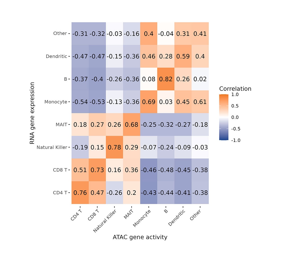 Gene-Expression and Inferred Gene Activity Score Concordance